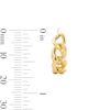 Thumbnail Image 3 of Chain Link J-Hoop Earrings in Hollow 10K Gold
