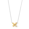 Thumbnail Image 1 of Marquise-Cut and Pear-Shaped Citrine Butterfly Necklace in Sterling Silver