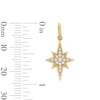 Thumbnail Image 2 of 0.10 CT. T.W. Certified Lab-Grown Diamond Starburst Necklace Charm in Sterling Silver with 18K Gold Plate (F/SI2)