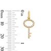 Thumbnail Image 2 of 0.09 CT. T.W. Certified Lab-Grown Diamond Key Necklace Charm in Sterling Silver with 18K Gold Plate (F/SI2)