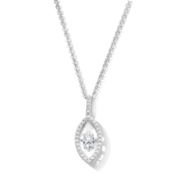 Unstoppable Love™ 0.69 CT. T.W. Marquise-Cut Certified Lab-Grown Diamond Pendant in 10K White Gold (F/SI2) - 19”