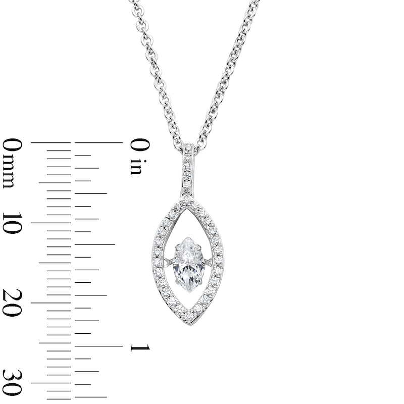 Main Image 3 of Unstoppable Love™ 0.69 CT. T.W. Marquise-Cut Certified Lab-Grown Diamond Pendant in 10K White Gold (F/SI2) - 19”