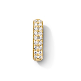 0.10 CT. T.W. Certified Lab-Grown Diamond Circle Necklace Charm in Sterling Silver with 18K Gold Plate (F/SI2)