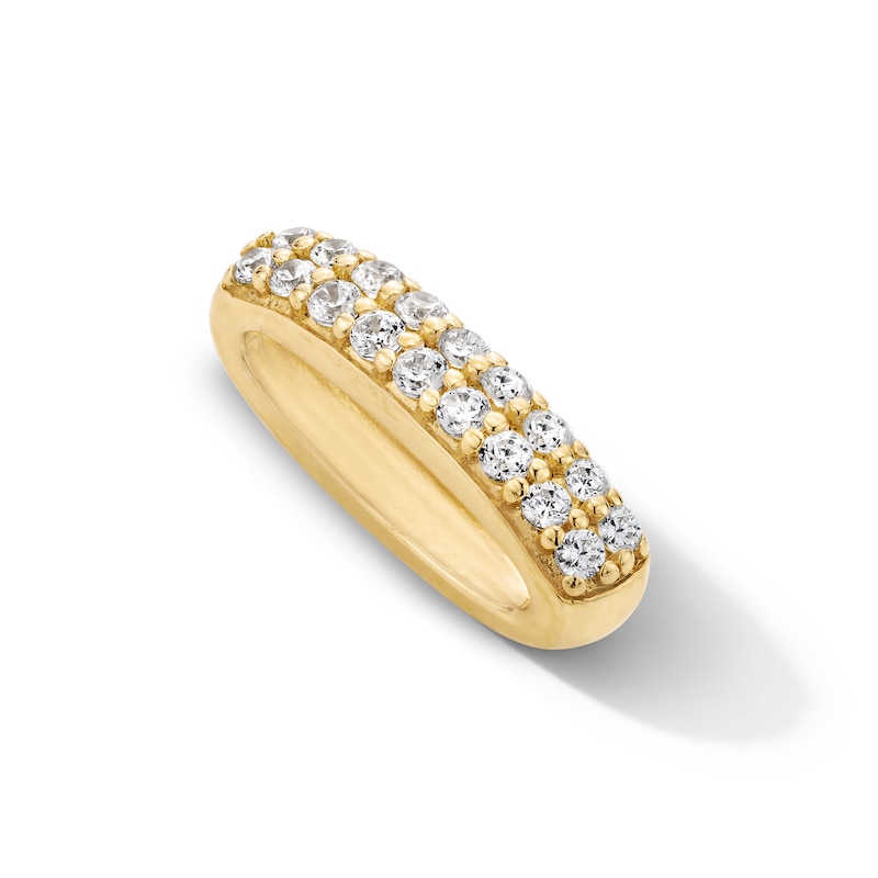 Main Image 2 of 0.10 CT. T.W. Certified Lab-Grown Diamond Circle Necklace Charm in Sterling Silver with 18K Gold Plate (F/SI2)