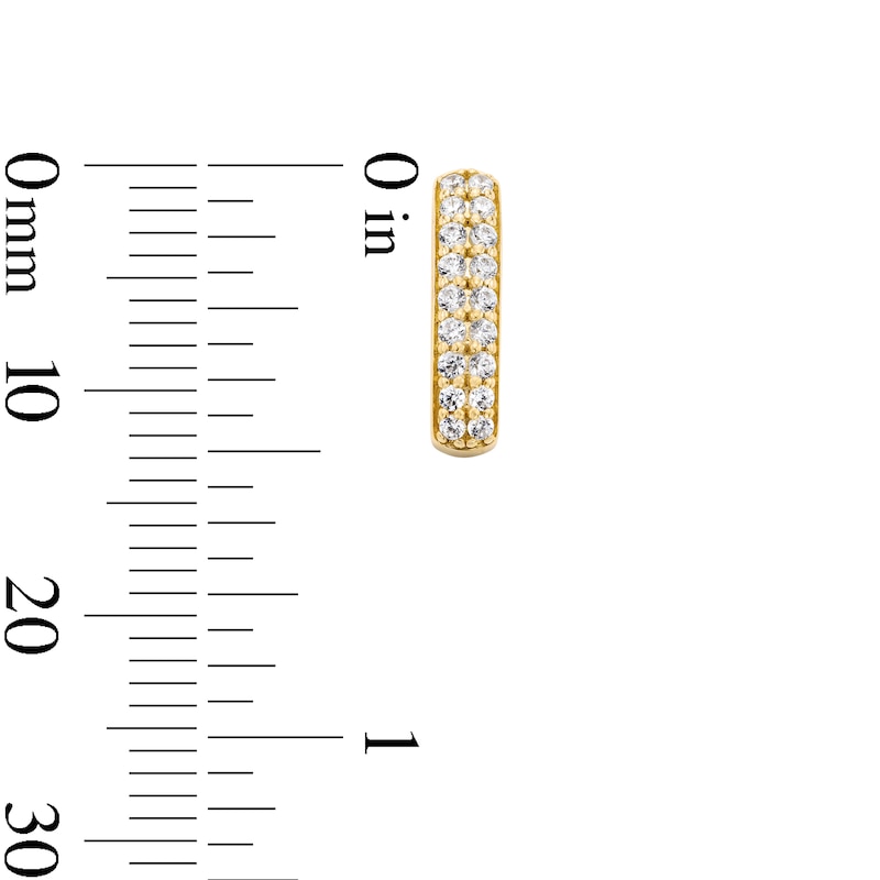 Main Image 3 of 0.10 CT. T.W. Certified Lab-Grown Diamond Circle Necklace Charm in Sterling Silver with 18K Gold Plate (F/SI2)