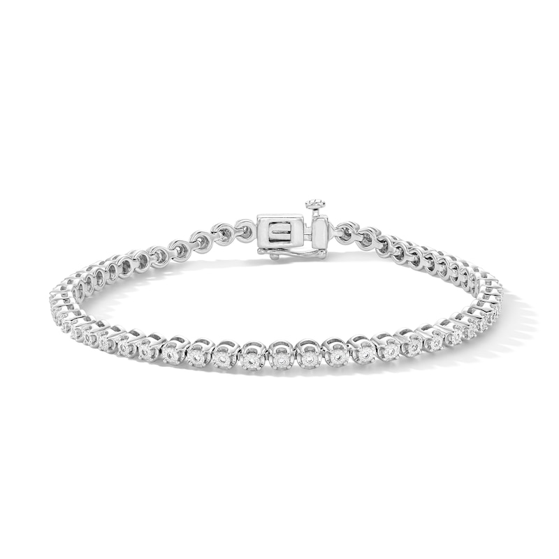 0.23 CT. T.W. Diamond Tennis Bracelet in Sterling Silver