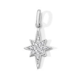 0.10 CT. T.W. Certified Lab-Grown Diamond Starburst Necklace Charm in Sterling Silver (F/SI2)