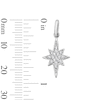 Thumbnail Image 2 of 0.10 CT. T.W. Certified Lab-Grown Diamond Starburst Necklace Charm in Sterling Silver (F/SI2)