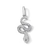 Thumbnail Image 1 of 0.09 CT. T.W. Certified Lab-Grown Diamond Snake Necklace Charm in Sterling Silver (F/SI2)