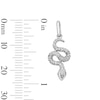 Thumbnail Image 2 of 0.09 CT. T.W. Certified Lab-Grown Diamond Snake Necklace Charm in Sterling Silver (F/SI2)