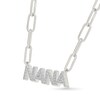 Thumbnail Image 2 of 0.23 CT. T.W. Certified Lab-Grown Diamond “Nana” Necklace in Sterling Silver (I/SI2)