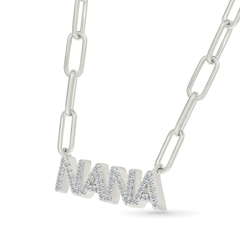 Main Image 2 of 0.23 CT. T.W. Certified Lab-Grown Diamond “Nana” Necklace in Sterling Silver (I/SI2)
