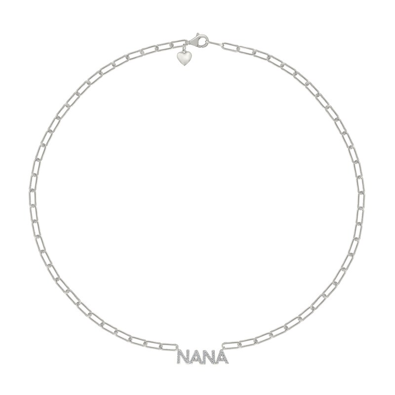 Main Image 3 of 0.23 CT. T.W. Certified Lab-Grown Diamond “Nana” Necklace in Sterling Silver (I/SI2)