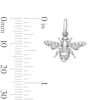 Thumbnail Image 2 of 0.09 CT. T.W. Certified Lab-Grown Diamond Bee Necklace Charm in Sterling Silver (F/SI2)