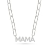 Thumbnail Image 1 of 0.23 CT. T.W. Certified Lab-Grown Diamond “Mama” Necklace in Sterling Silver (I/SI2)t.