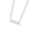 Thumbnail Image 2 of 0.23 CT. T.W. Certified Lab-Grown Diamond “Mama” Necklace in Sterling Silver (I/SI2)t.