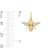 Thumbnail Image 2 of 0.09 CT. T.W. Certified Lab-Grown Diamond Bee Necklace Charm in Sterling Silver with 18K Gold Plate (F/SI2)
