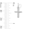 Thumbnail Image 2 of 0.09 CT. T.W. Certified Lab-Grown Diamond Cross Necklace Charm in Sterling Silver (F/SI2)