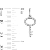 Thumbnail Image 2 of 0.09 CT. T.W. Certified Lab-Grown Diamond Key Necklace Charm in Sterling Silver (F/SI2)