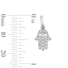 Thumbnail Image 2 of 0.10 CT. T.W. Certified Lab-Grown Diamond Hamsa Necklace Charm in Sterling Silver (F/SI2)