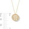 Thumbnail Image 3 of 0.07 CT. T.W. Certified Lab-Grown Diamond Openwork Domed Pendant in 18K Gold (F/VS2)