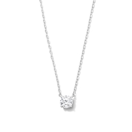 0.45 CT. T.W. Certified Lab-Grown Diamond Solitaire Necklace in Sterling Silver (F/SI2)