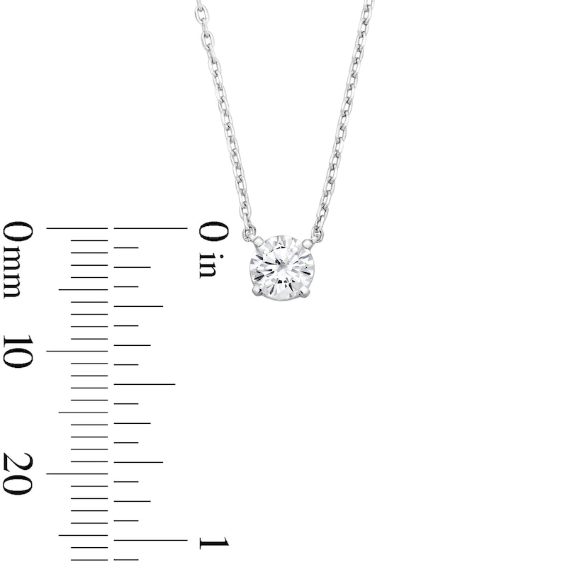 Main Image 3 of 0.45 CT. T.W. Certified Lab-Grown Diamond Solitaire Necklace in Sterling Silver (F/SI2)