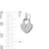 Thumbnail Image 2 of 0.10 CT. T.W. Certified Lab-Grown Diamond Heart Lock Necklace Charm in Sterling Silver (F/SI2)