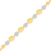 Thumbnail Image 1 of 0.29 CT. T.W. Diamond Oval and Teardrop Flat Link Bracelet in Sterling Silver with 24K Gold Vermeil - 7.25"