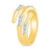 Thumbnail Image 3 of 0.23 CT. T.W. Diamond Segment Bypass Ring in Sterling Silver with 24K Gold Vermeil