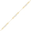 Thumbnail Image 1 of 0.18 CT. T.W. Diamond Chain and Link Bracelet in Sterling Silver with 24K Gold Vermeil - 7.5"