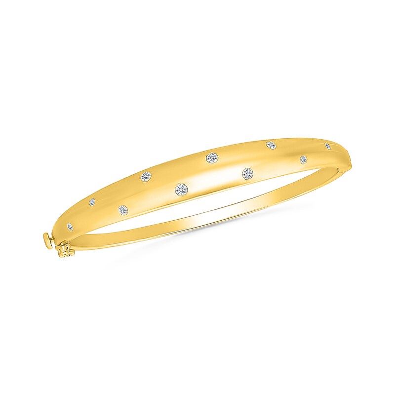 Main Image 1 of 0.29 CT. T.W. Diamond Bracelet in Sterling Silver with 24K Yellow Gold Plate