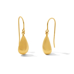 Teardrop Dangle Earrings in Hollow 14K Gold