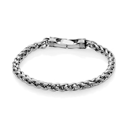6.0mm Wheat Chain Bracelet in Stainless Steel - 8.5"