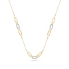 Thumbnail Image 1 of 0.23 CT. T.W. Diamond Chain and Link Necklace in Sterling Silver with 24K Gold Vermeil
