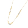 Thumbnail Image 2 of 0.23 CT. T.W. Diamond Chain and Link Necklace in Sterling Silver with 24K Gold Vermeil