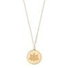 Thumbnail Image 1 of Lotus Flower Disc Pendant in 18K Gold