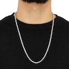 Thumbnail Image 2 of 3.85mm Glitter Rope Chain Necklace in Semi-Solid 10K White Gold - 24"