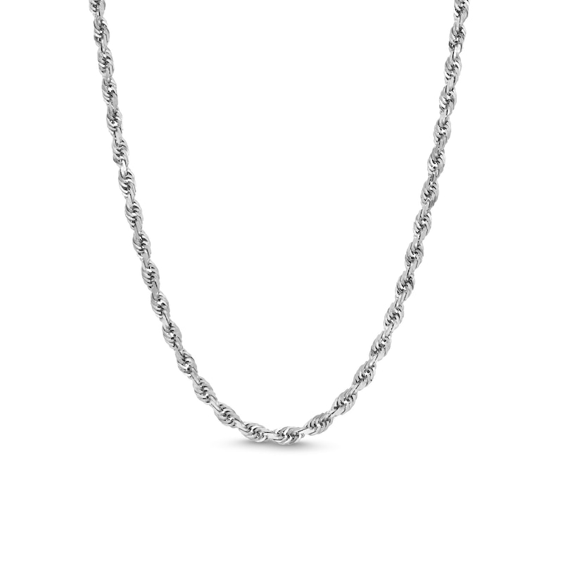 3.0mm Glitter Rope Chain Necklace in Semi-Solid 10K Gold