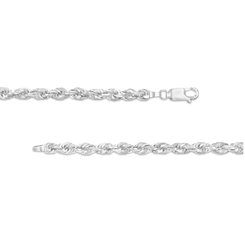 5.5mm Glitter Rope Chain Necklace in Semi-Solid 10K Gold
