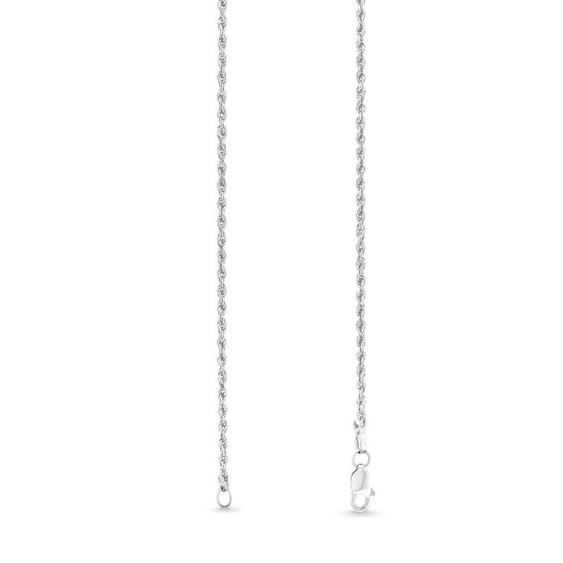 1.6mm Glitter Rope Chain Necklace in Solid 10K Gold