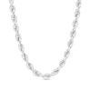 Thumbnail Image 1 of 4.4mm Glitter Rope Chain Necklace in Semi-Solid 10K White Gold - 22"