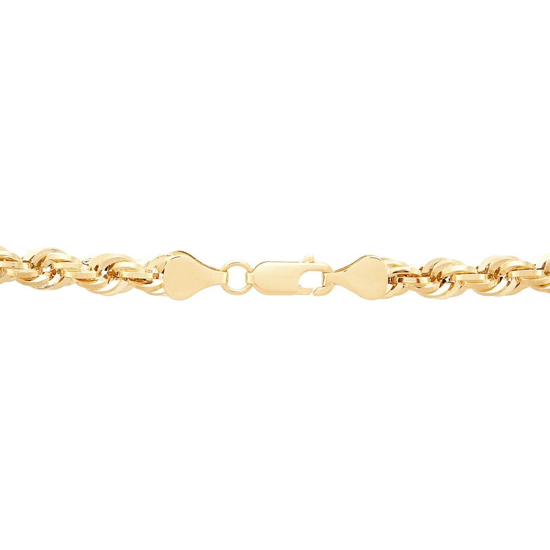 5.5mm Glitter Rope Chain Necklace in Semi-Solid 10K Gold