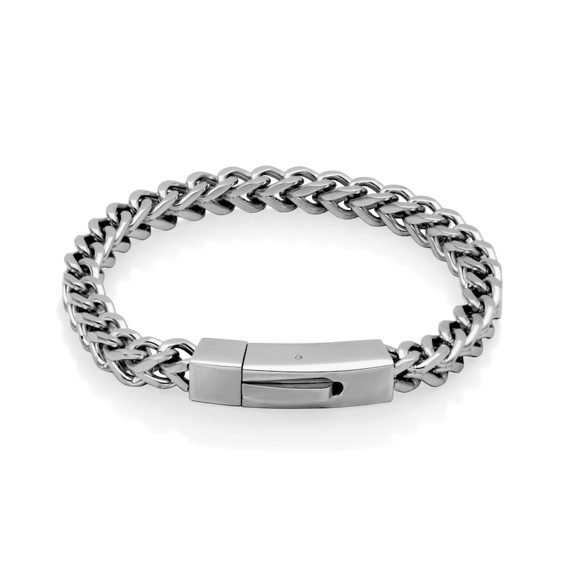 6.0mm Franco Chain Bracelet in Stainless Steel - 9.0"