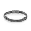 Thumbnail Image 1 of 8.0mm Two-Layer Wheat Chain Bracelet in Black Ion-Plated Stainless Steel - 8.5"