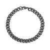 Thumbnail Image 1 of 8.0mm Diamond-Cut Flat Curb Chain Bracelet in Black Ion-Plated Stainless Steel - 8.5"