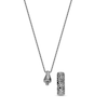 Thumbnail Image 2 of Patterned Vial Drop Necklace in Antique-Finish Stainless Steel - 20"