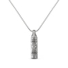 Thumbnail Image 3 of Patterned Vial Drop Necklace in Antique-Finish Stainless Steel - 20"