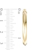 Thumbnail Image 3 of 33.8mm Knife Edge Hoop Earrings in Hollow 10K Gold