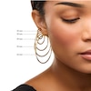 Thumbnail Image 4 of 33.8mm Knife Edge Hoop Earrings in Hollow 10K Gold
